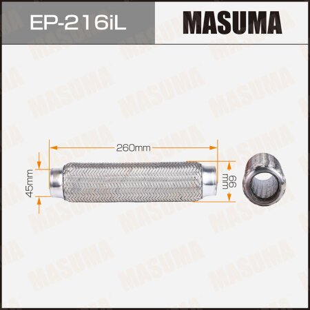 Flex pipe Masuma InterLock 45x280 heavy duty, EP-216iL