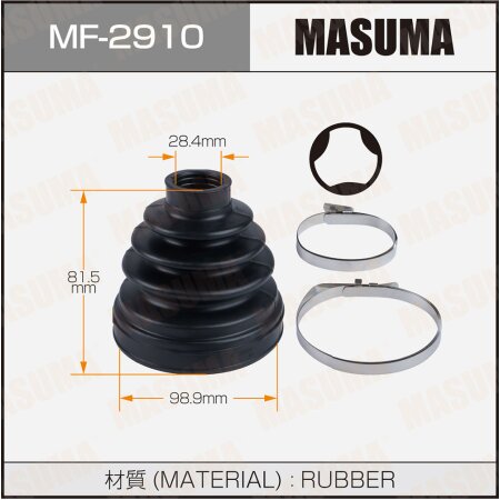 CV Joint boot Masuma (rubber), MF-2910