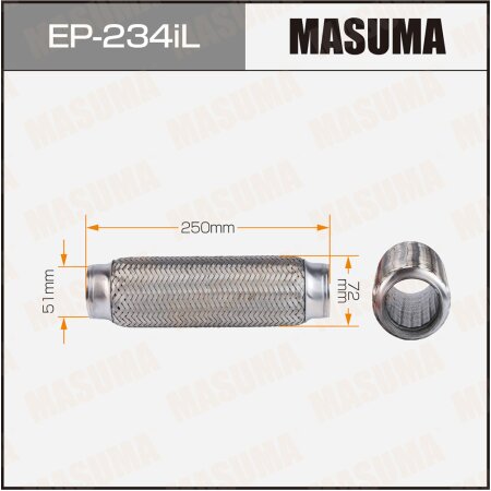 Flex pipe Masuma InterLock 51x250 heavy duty, EP-234iL