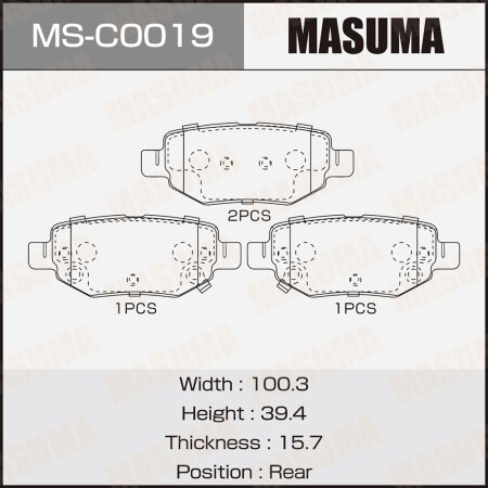 Brake pads Masuma, MS-C0019