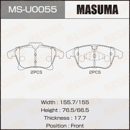 Brake pads Masuma, MS-U0055