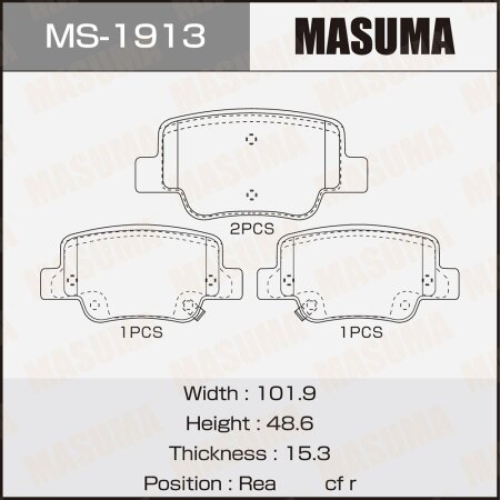 Brake pads Masuma, MS-1913