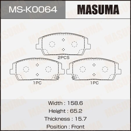 Brake pads Masuma, MS-K0064