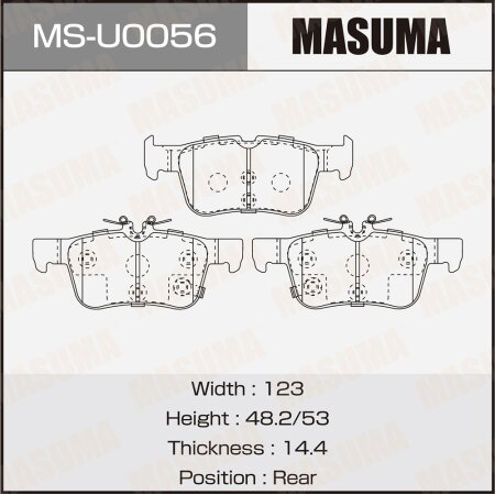 Brake pads Masuma, MS-U0056