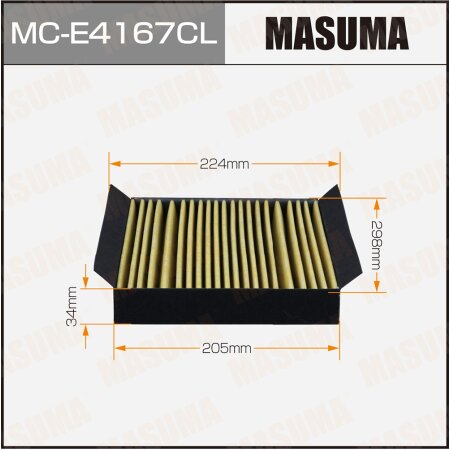 Cabin air filter Masuma charcoal, MC-E4167CL