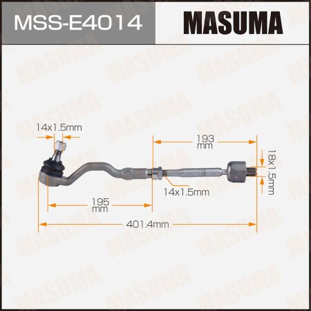 Tie rod end kit Masuma, MSS-E4014