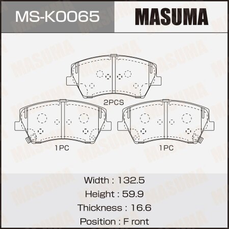 Brake pads Masuma, MS-K0065