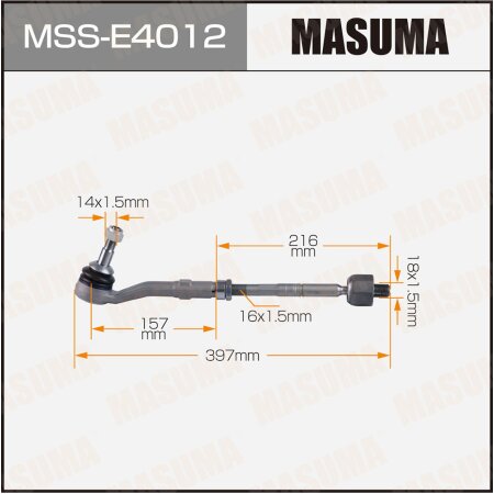 Tie rod end kit Masuma, MSS-E4012