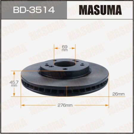 Brake disk Masuma, BD-3514