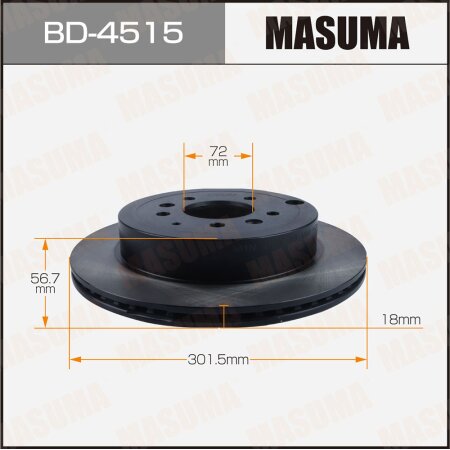 Brake disk Masuma, BD-4515