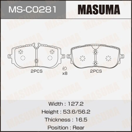 Brake pads Masuma, MS-C0281