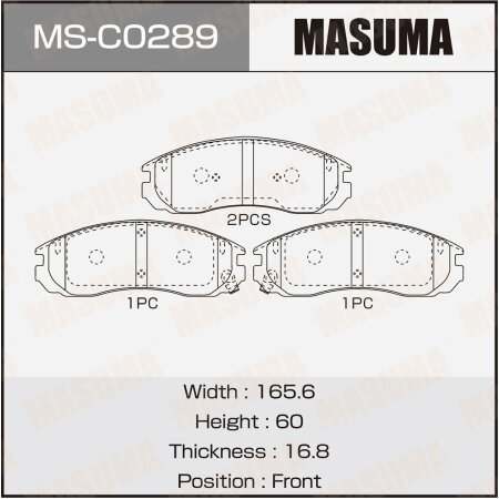 Brake pads Masuma, MS-C0289