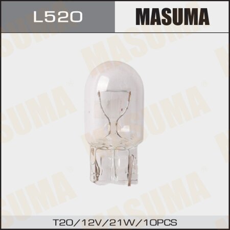 Bulb Masuma W21W (W3x16d, T20) 12V 21W single pin, L520
