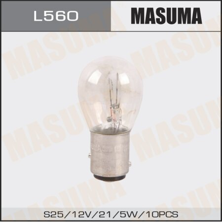 Bulb Masuma P21/5W (BAY15d, S25) 12V 21/5W BAY15d bi-pin, L560