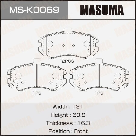 Brake pads Masuma, MS-K0069