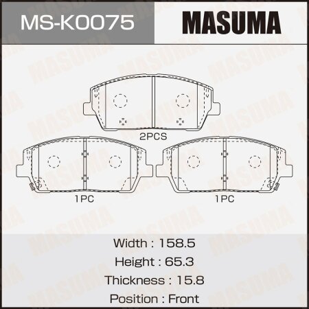 Brake pads Masuma, MS-K0075