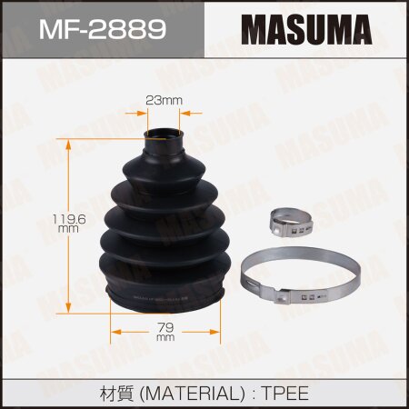 CV Joint boot Masuma (rubber), MF-2889