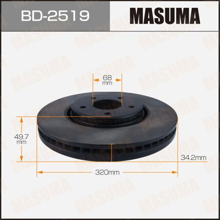 Brake disk Masuma, BD-2519