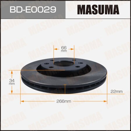 Brake disk Masuma, BD-E0029