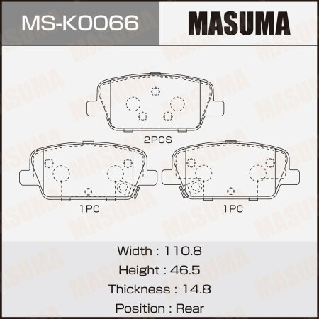 Brake pads Masuma, MS-K0066