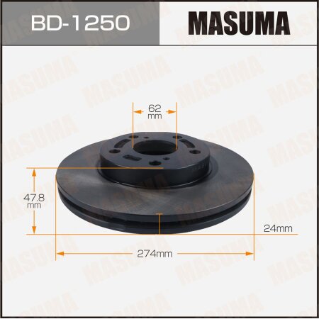 Brake disk Masuma, BD-1250