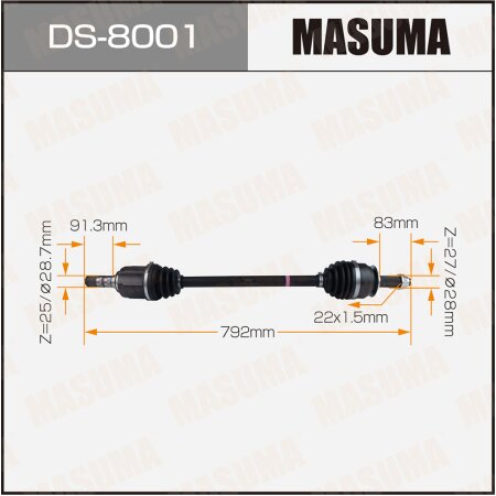 Drive shaft Masuma, DS-8001