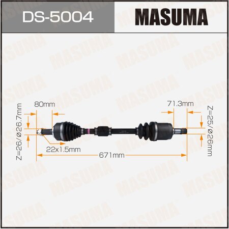 Drive shaft Masuma, DS-5004