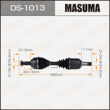 Drive shaft Masuma, DS-1013