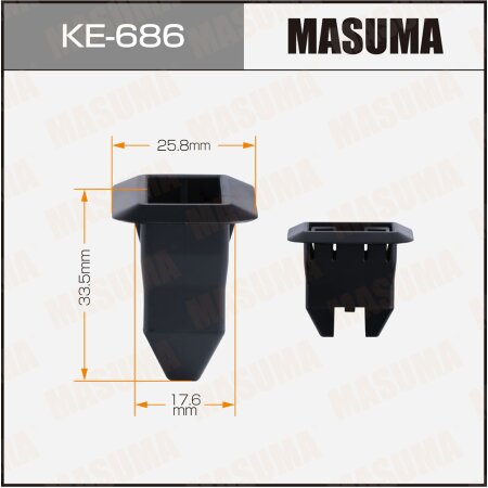 Retainer clip Masuma plastic, KE-686