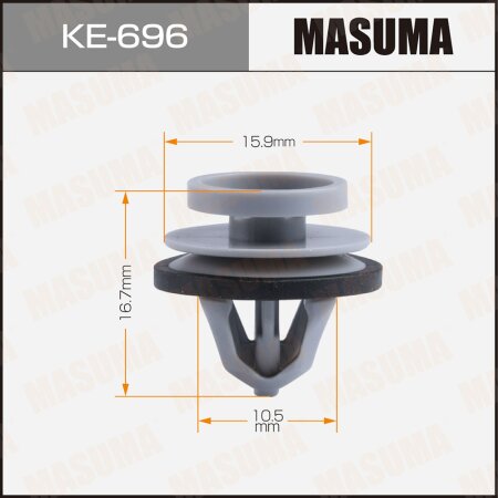 Retainer clip Masuma plastic, KE-696