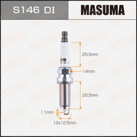 Spark plug Masuma iridium+iridium (95815) DILZKAR7C11H, S146DI