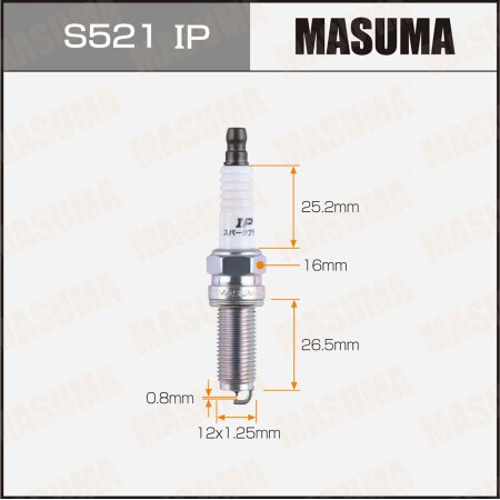 Spark plug Masuma iridium (92607) ILKR8P8, S521IP