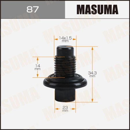 Oil drain plug Masuma, 87