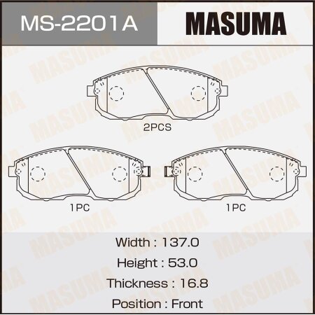 Brake pads Masuma, MS-2201