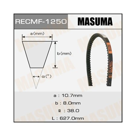 Drive V-Belt Masuma, 10x627 mm, 1250