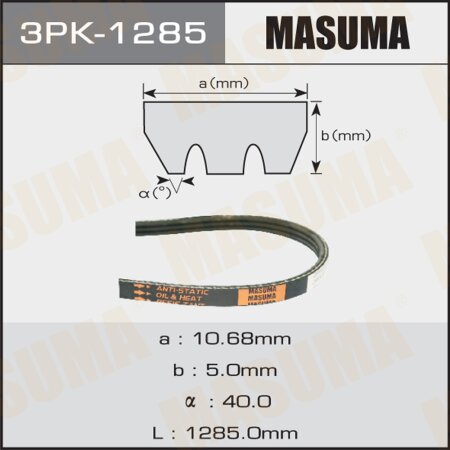 Drive V-Ribbed belt Masuma, 3PK-1285
