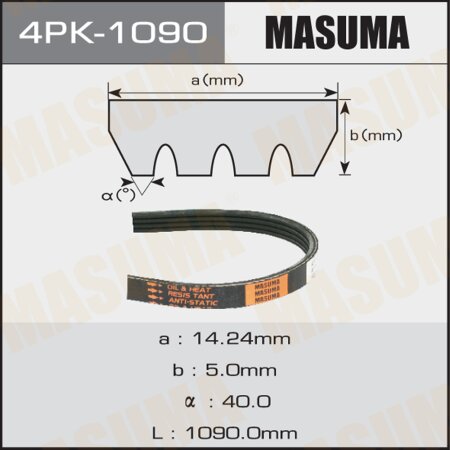 Drive V-Ribbed belt Masuma, 4PK-1090