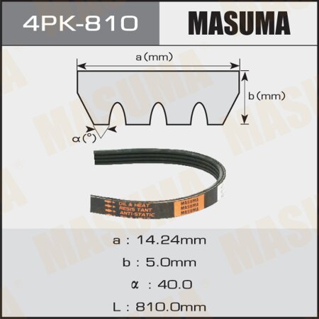 Drive V-Ribbed belt Masuma, 4PK-810