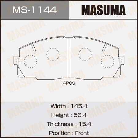 Brake pads Masuma, MS-1144