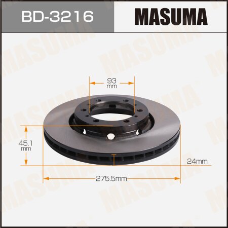 Brake disk Masuma, BD-3216