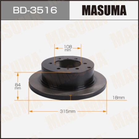 Brake disk Masuma, BD-3516
