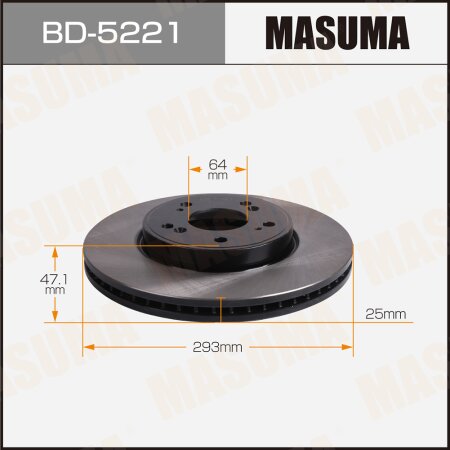 Brake disk Masuma, BD-5221