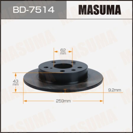 Brake disk Masuma, BD-7514