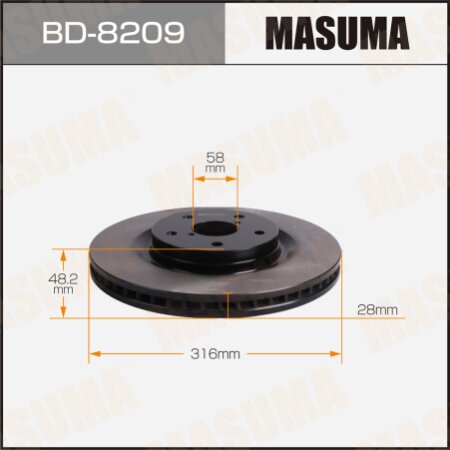 Brake disk Masuma, BD-8209