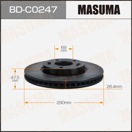 Brake disk Masuma, BD-C0247