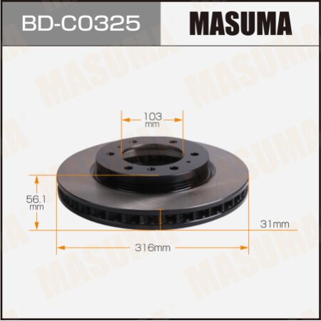 Brake disk Masuma, BD-C0325