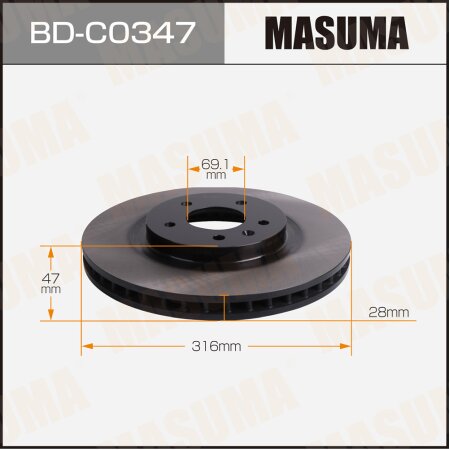 Brake disk Masuma, BD-C0347