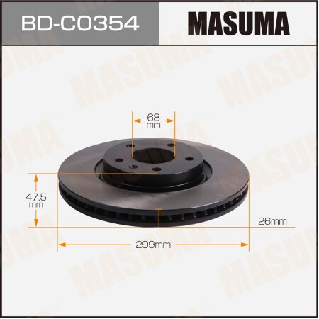 Brake disk Masuma, BD-C0354