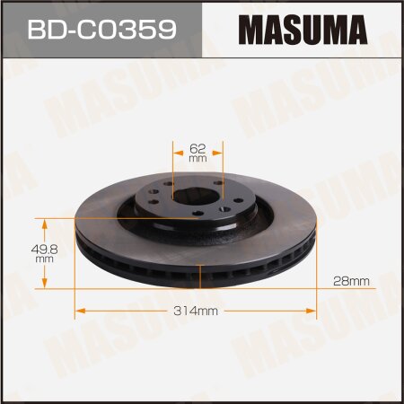 Brake disk Masuma, BD-C0359