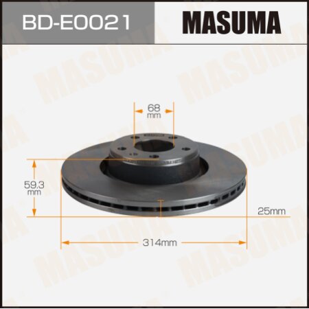 Brake disk Masuma, BD-E0021